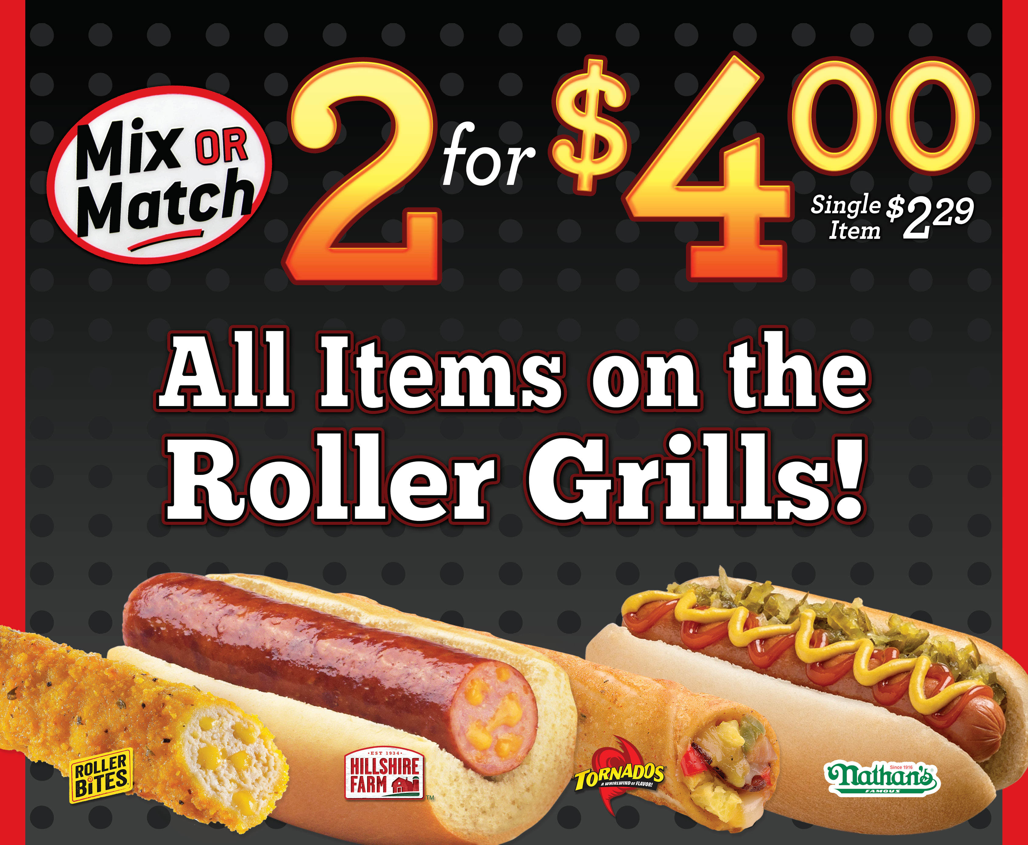 All Items on the Roller Grills